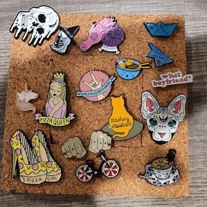 Various pins and patches